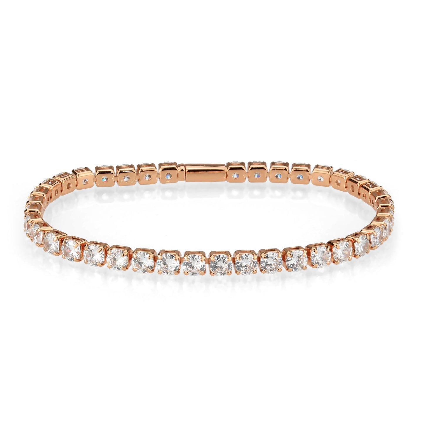 Gold Plated CZ Tennis Bracelet - AAA Grade Cubic Zirconia Bracelet for Women